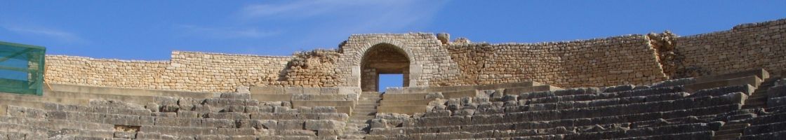 Seating at the Roman theatre in Dougga, Tunisia - Maynooth University