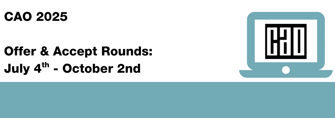 Image of CAO logo with text CAO 2025 offer & accept rounds