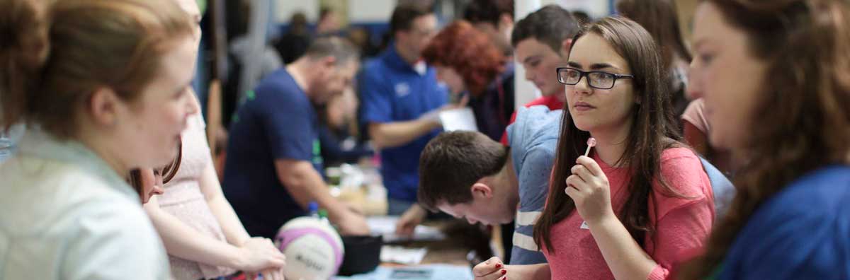 Clubs and Societies - Student Signing up on Registration Day - Maynooth University