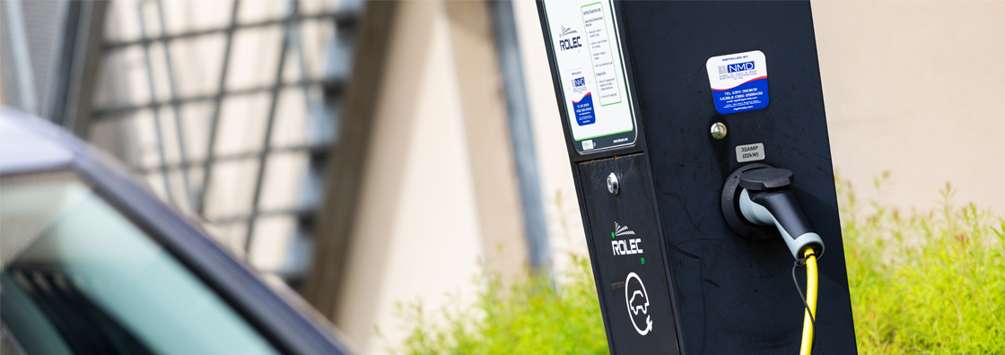 Electric Vehicle charging station on Maynooth University Campus