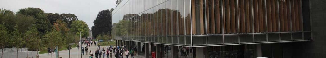 Library - Students Outside - Maynooth University