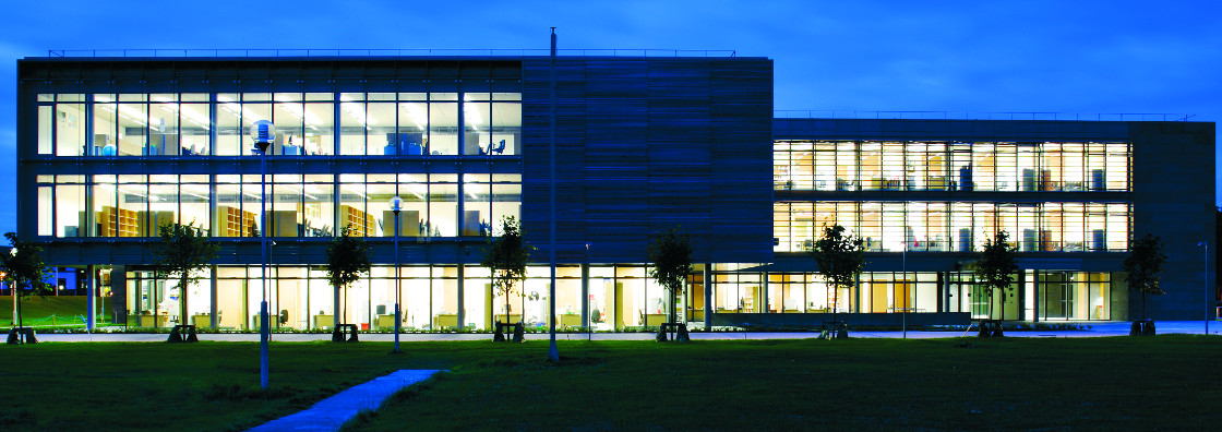 Iontas at night (blue) - Maynooth University