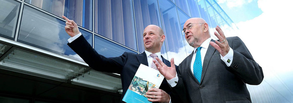 Professor Philip Nolan with Minister Ruairi Quinn - Maynooth University