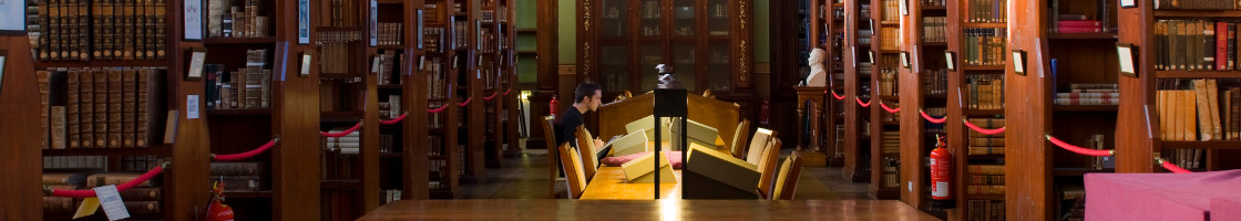 Student in Russell Library - Maynooth University