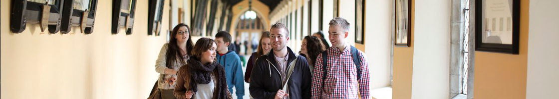 Students in the Cloisters - Maynooth University