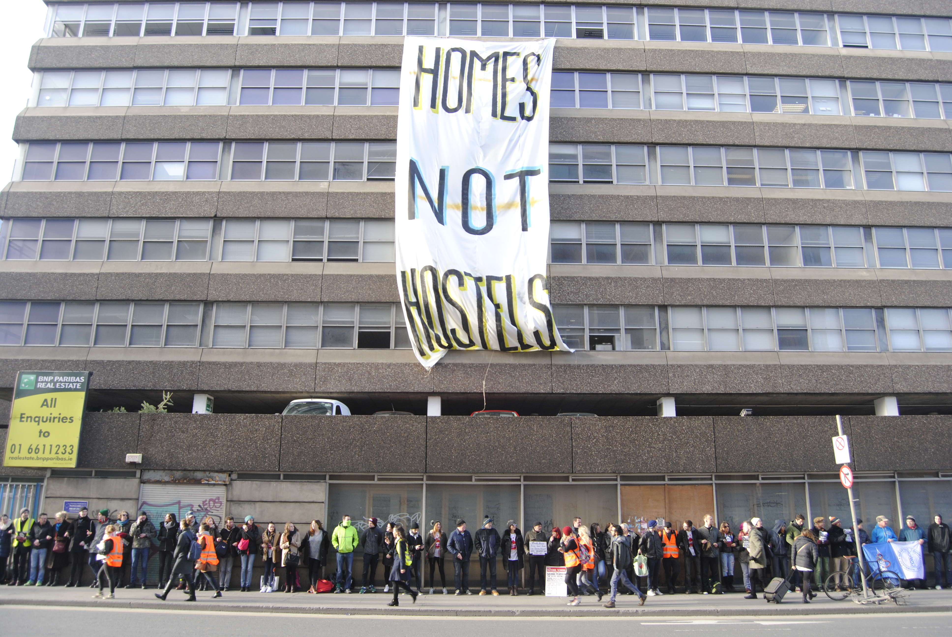 Housing Protest outside Apollo House site