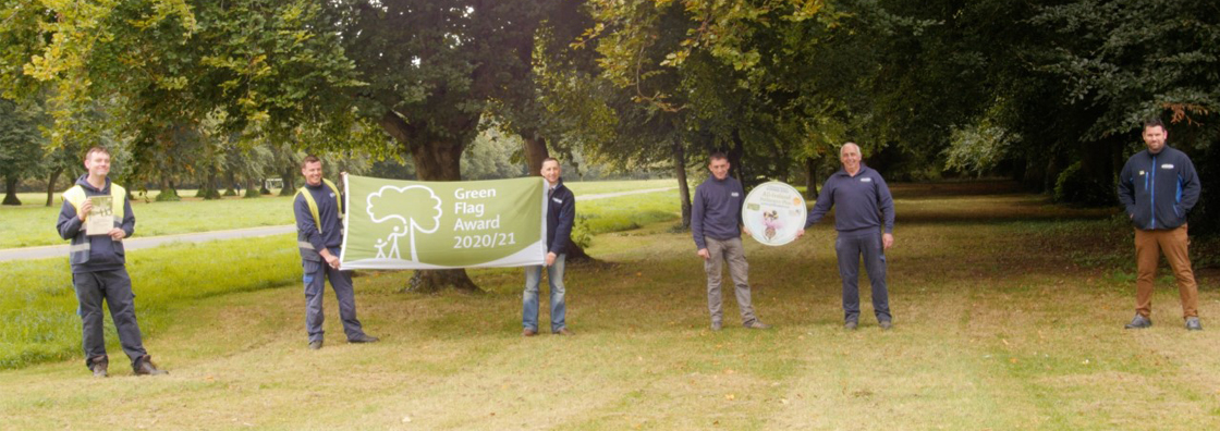 celebrating winning the green flag award