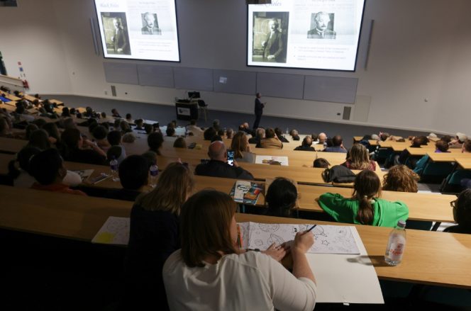 Space week event audience in a lecture theatre