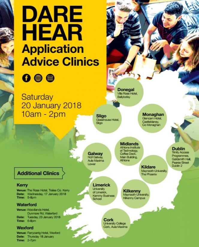 2018 DARE and HEAR Advice Clinics Poster