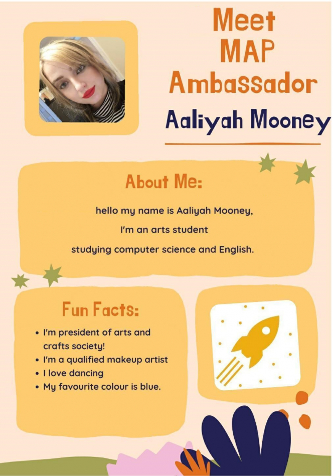 Poster Profile of Aaliyah Mooney MAP Ambassador 2022