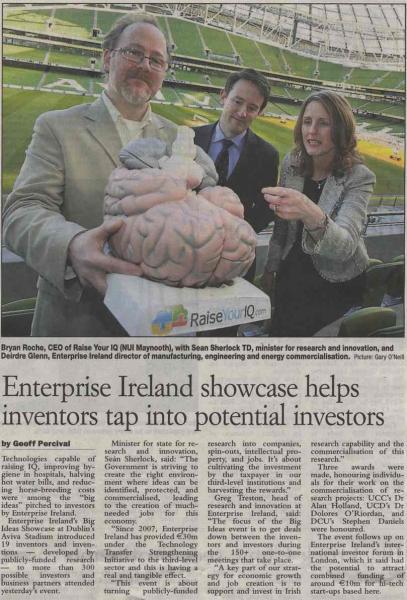 RaiseYourIq Enterprise Ireland Examiner