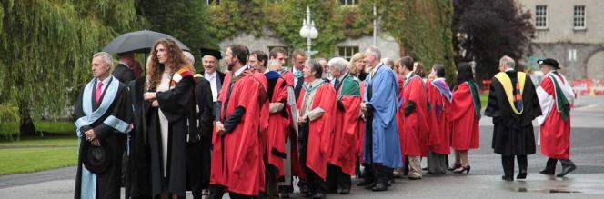 Graduation Procession - Getting Ready to Walk in - Maynooth University