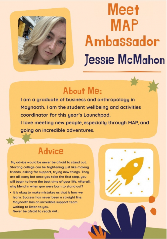 Poster profile of Jessie McMahon MAP Ambassador 2022