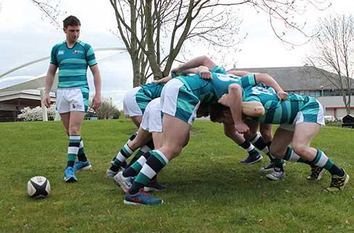 Student Services - Freshers Rugby Team_Scrum- Maynooth University