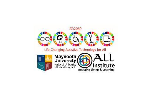 AT2030 Sponsors: AT2030 Life Changing Technology for All, Maynooth University, ALL Institute Logos