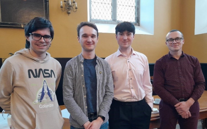 Student Prize Winners Reception 2023/24 - Gary, Adam, Oisin, Owen