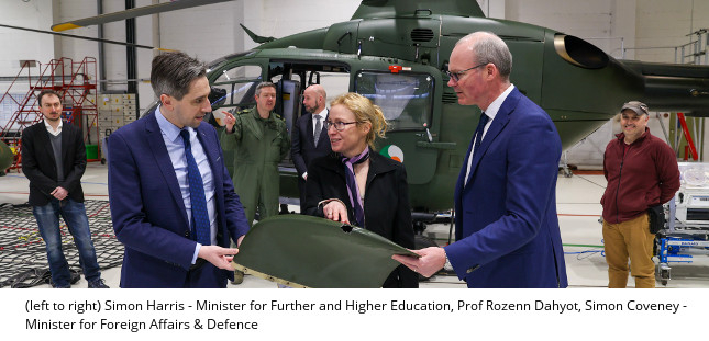 Simon Harris - Minister for Further and Higher Education, Prof Rozenn Dahyot, Simon Coveney - Minister for Foreign Affairs & Defence