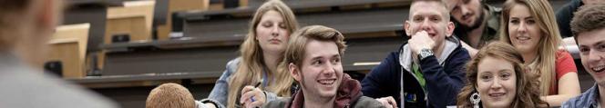 Student Services - Students in large lecture theatre in Iontas - Maynooth University