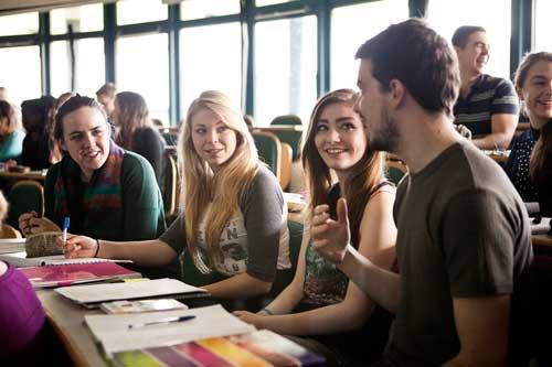 Communications & Marketing - Students in class - Maynooth University