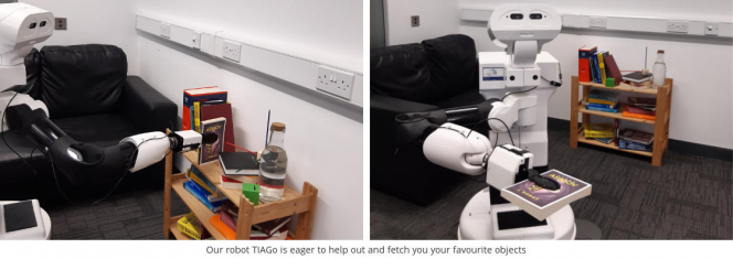 Our robot TIAGo is eager to help out and fetch you your favourite objects