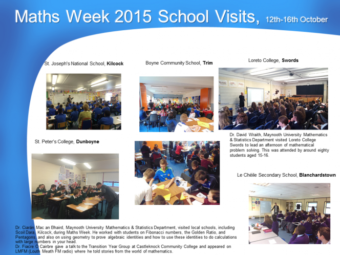 Maths Week School Visits 2015