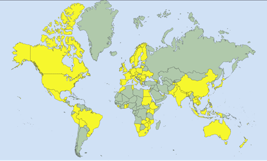 Our research - as measured by the global research projects members of our department are engaged in