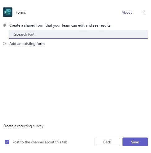 Create a form in MS Teams_IT Services_02