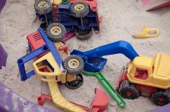 Creche - Toys in Sandpit - Maynooth University