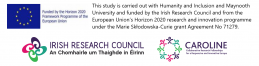 Irish Research Council Logo.  EU logo  Funded by the Horizon 2020 Framework of the European Union. CAROLINE Collaborative Research Fellowships for a Responsive and Innovative Europe 