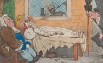 19th Century history law caricatures 'Giving up the ghost or one too many' by William McCleary