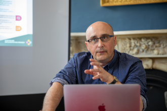 David Prendergast, MU speaking at the Irish Anthropology Day