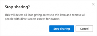 Stop sharing meeting recording in Microsoft Stream