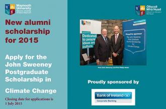 Alumni - Climate Change Scholarship poster - Maynooth University