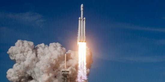 Falcon 9 rocket launching