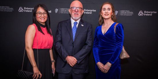 MIEC Staff: Louise Lu, Prof. Ronan Reilly and Ashley Ryan attending the Asia Matters Business Awards Gala