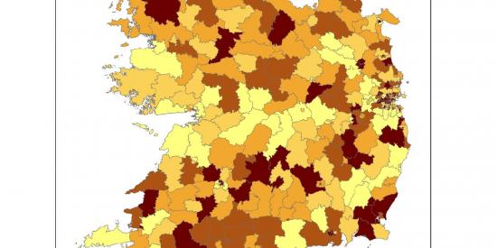 Cancer mortality rates all ages 2009 - 2011 combined - Ireland