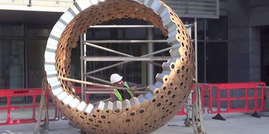 Iontas - Dance art installation being installed - Maynooth University