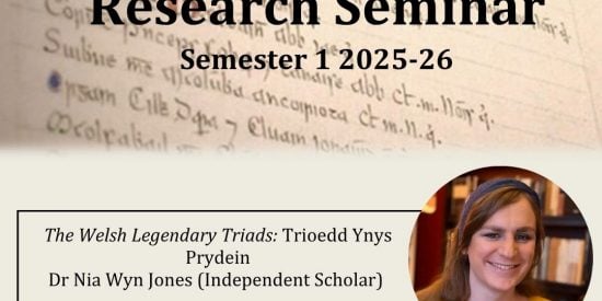 Early Irish Seminar Autumn 2025 - Nia Wyn Jones, 23 October 2025