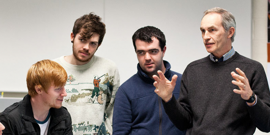 Experimental Physics - Frank Mulligan Experimental Physics lab students 1200 x 396 - Maynooth University