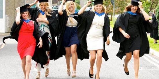 Graduation 2012 - Female running st joes  - Maynooth University