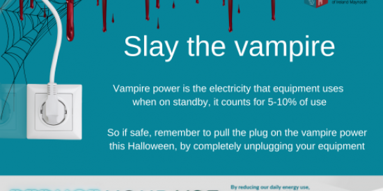 Unplugged campaign encouraging staff and students to unplug electrical equipment for the Halloween break 