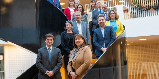 MInister Anne Rabittee with Irish and WHO officials meeting at WHO Europe headquarters in Copenhagen, accompanied by ALL’s Mac MacLachlan