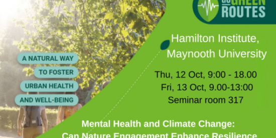 2 day conference in Maynooth University on Climate Change and Nature Engagement
