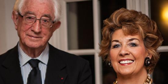 Mons. Breandán Ó Doibhlin, Ollamh Emeritus and Geraldine Byrne Nason