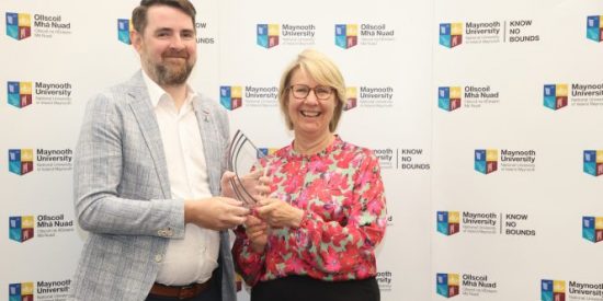 Dr Stephen O’ Neill and MU President Professor Eeva Leinonen