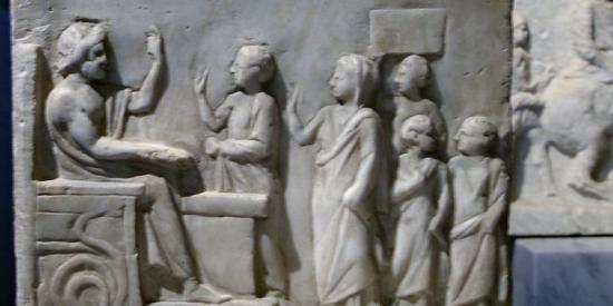 Ancient Classics - Sarcophagus scene 1, Kunsthistorisches Museum, Vienna - Maynooth University