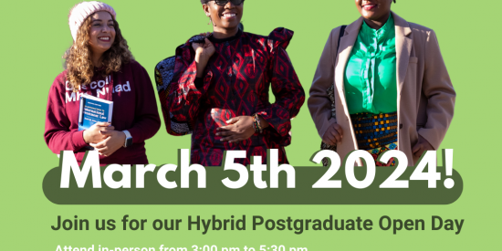 MU Postgrad Open Day - Tuesday, 5th March 2024 poster