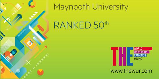 Text saying Maynooth University ranked 50th 