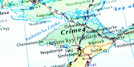 map of the Crimean peninsula, Ukraine