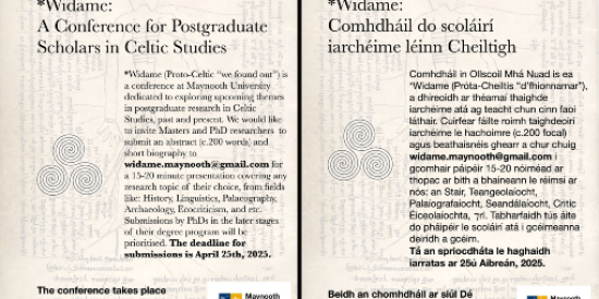 Bilingual call for papers for the *Widame Conference for postgraduate students in Celtic Studies